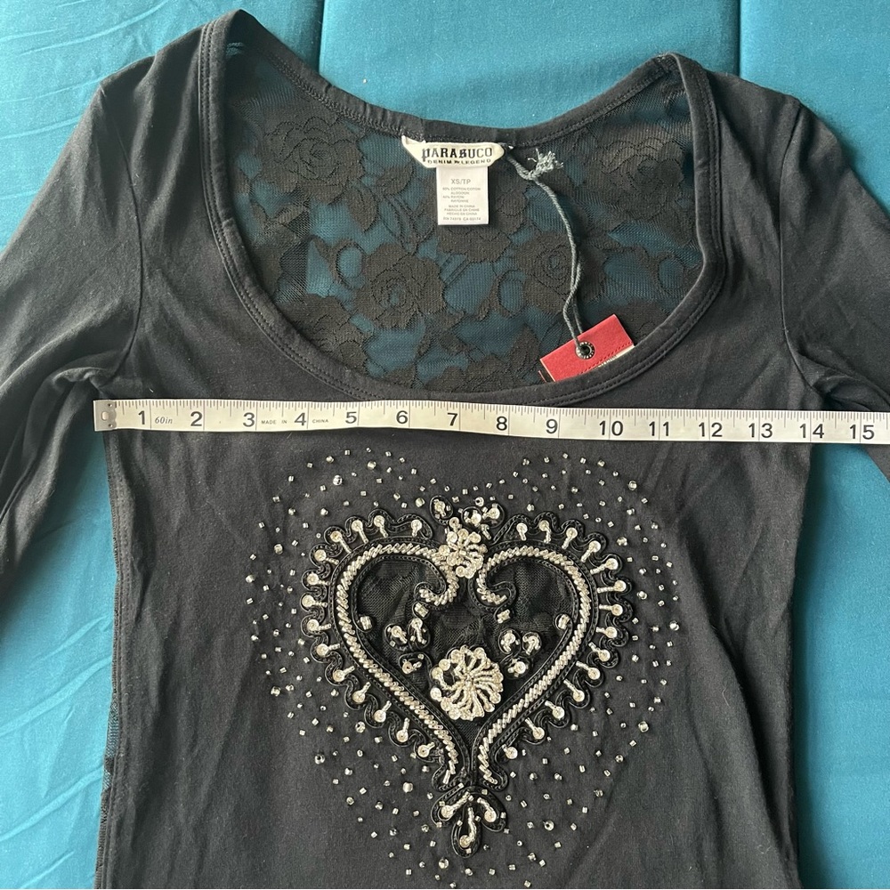 Parasuco Ladies Beaded Lace Top - Picture 10 of 10